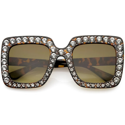 Dior Women's Lady Studs Embellished Square Sunglasses, 54mm