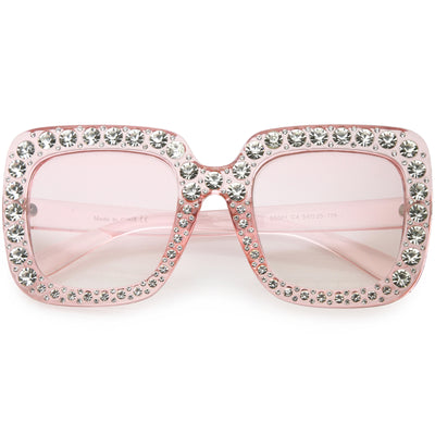 Amazon.com: ailov Sparkly Rhinestone Retro Sunglasses for Men Women Elton  Accessories Big Square Disco Glasses (Black Frame/Clear Crystal) :  Clothing, Shoes & Jewelry