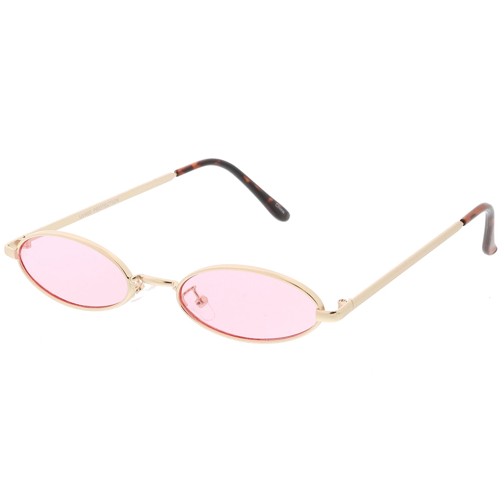 Pink small oval sunglasses sale