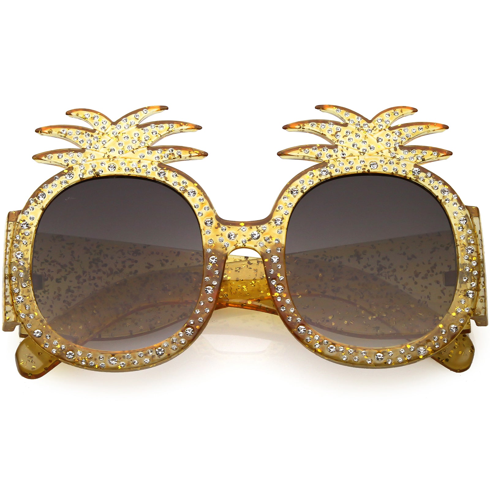 Handcrafted Rhinestone Embellished Oversize Pineapple