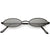 Extreme Small Oval Sunglasses Neutral Colored Flat Lens 51mm