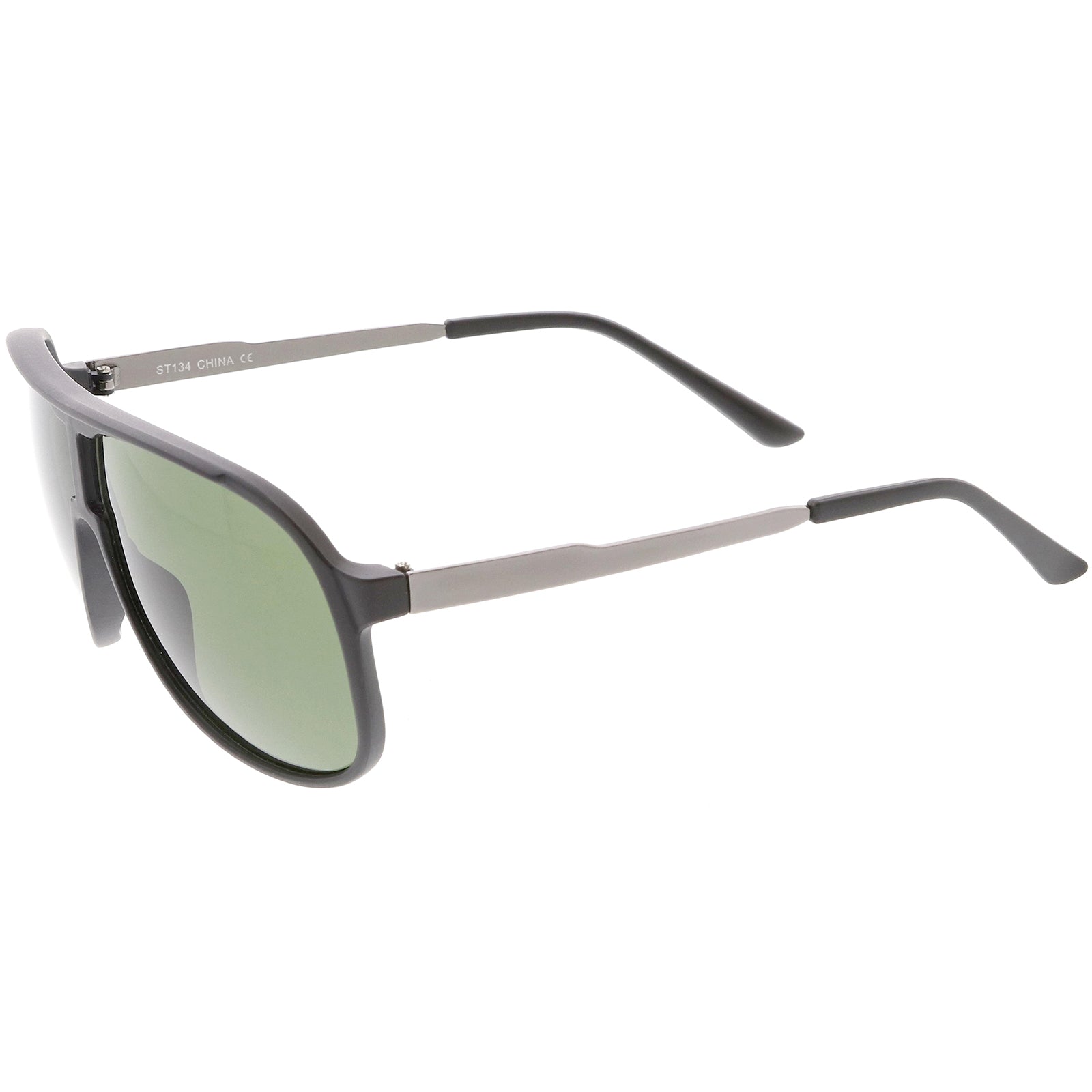 Matte Black Gunmetal / Green