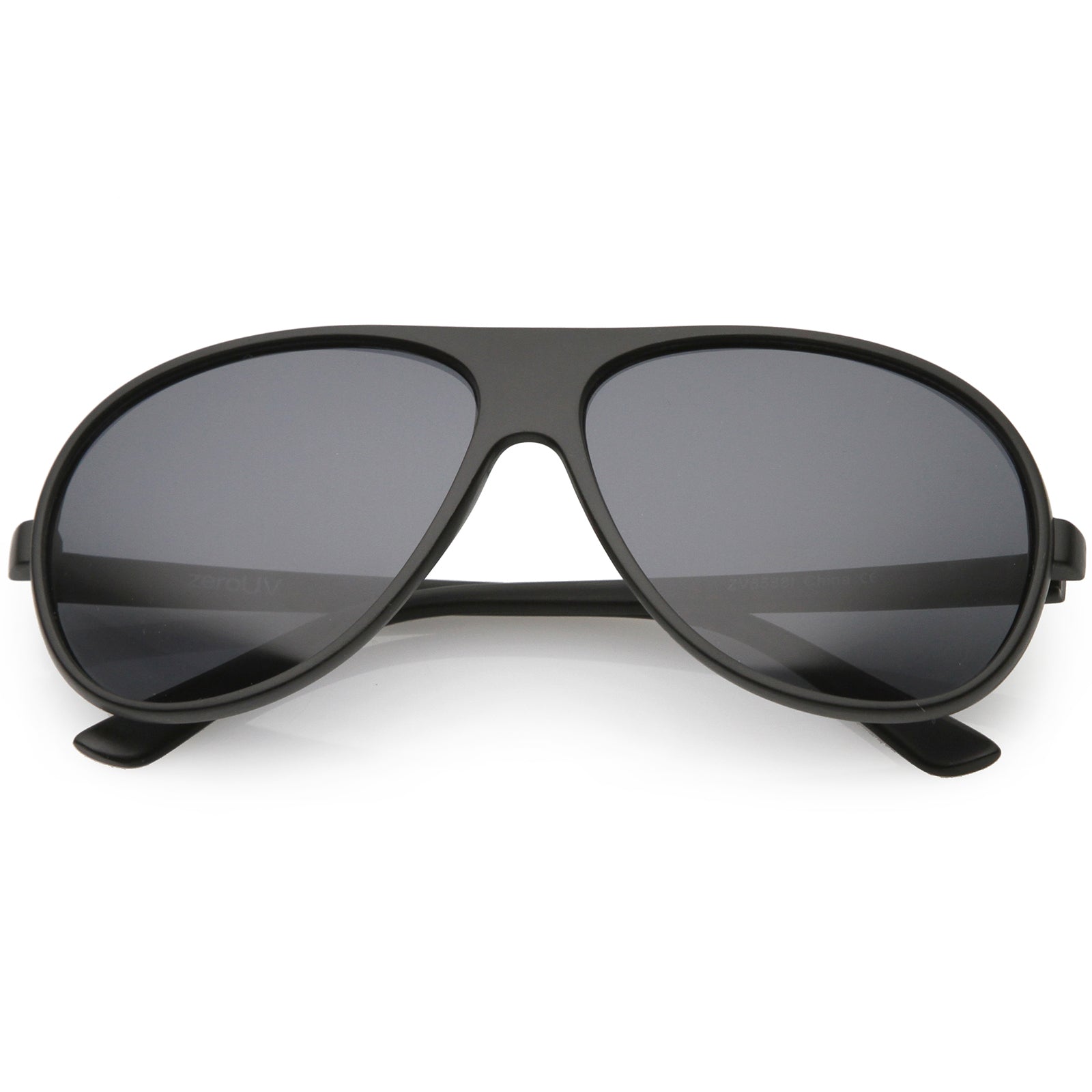 Retro Oversize Flat Top Aviator Sunglasses Teardrop Lens