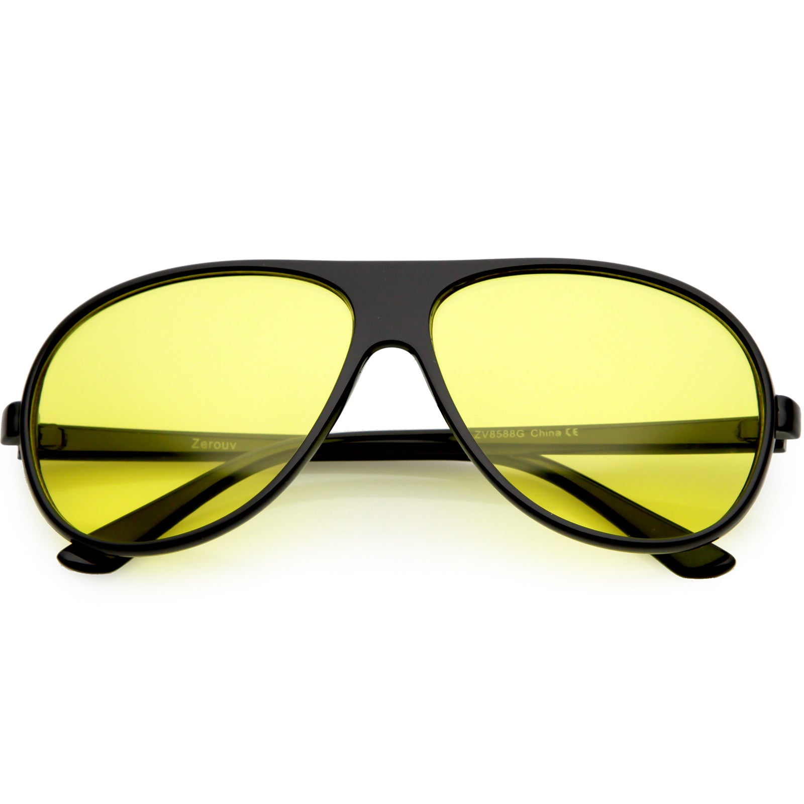 Retro Oversize Flat Top Aviator Sunglasses Blue Blocker Lens Retro Oversize Flat Top Aviator Sunglasses Blue Blocker Lens
