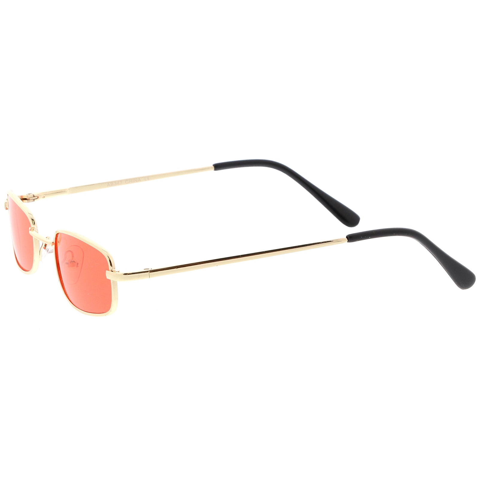 Slim 90s Inspired Color Tinted Lens Metal Square Sunglasses D121