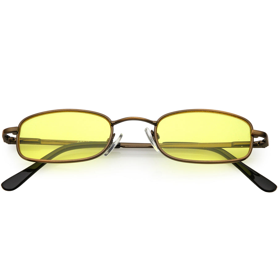 Classy Semi-Rimless Dapper Two-Tone Square Sunglasses D248, Gold / Clear Fade | zeroUV