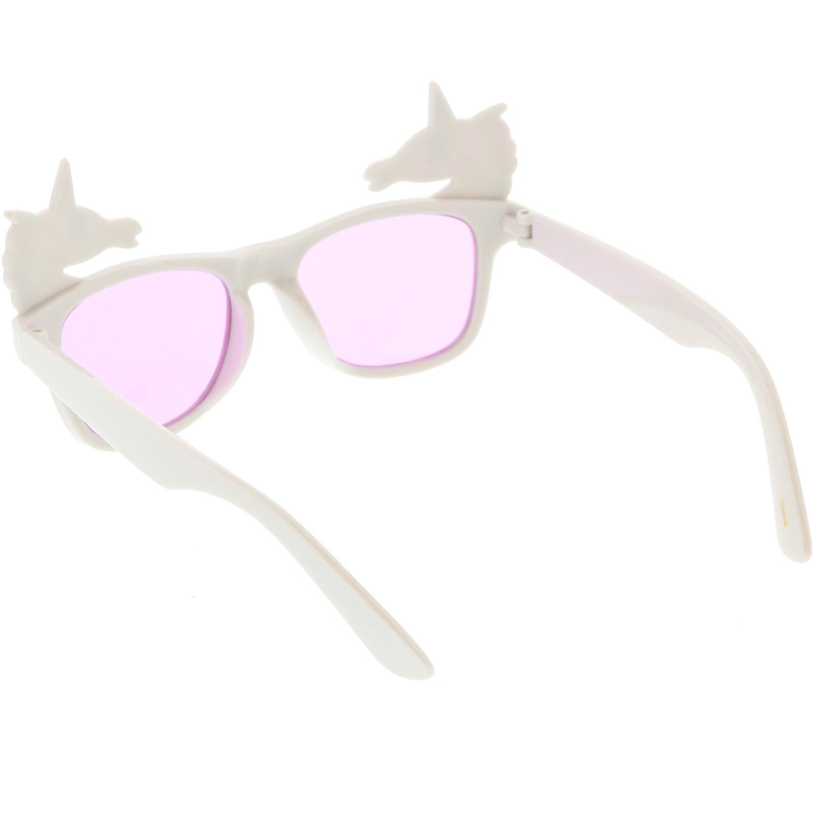 Novelty Rainbow Unicorn Sunglasses Horn Rimmed Square Lens 50mm