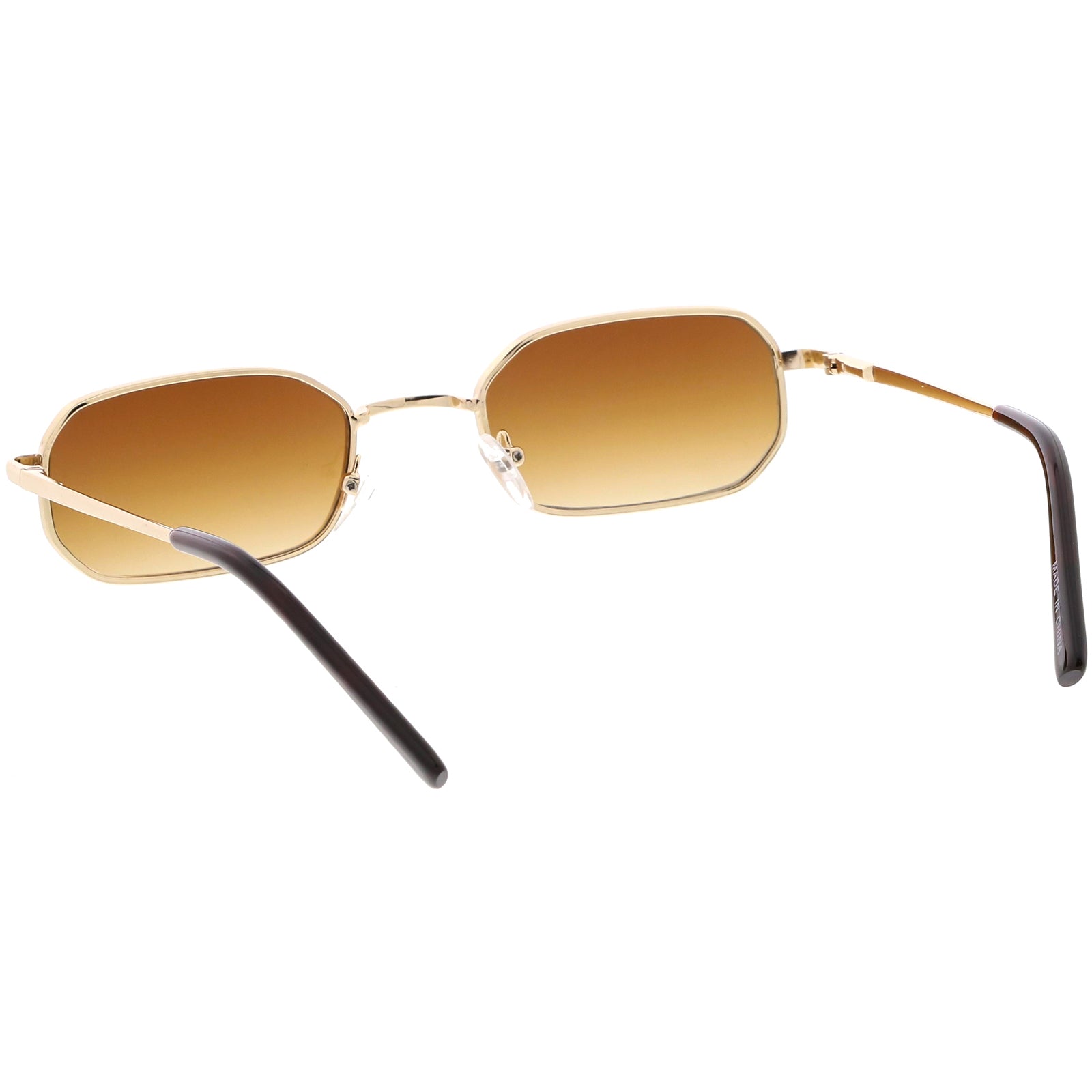 Thick Geek-Chic Geometric Tinted Sunglasses
