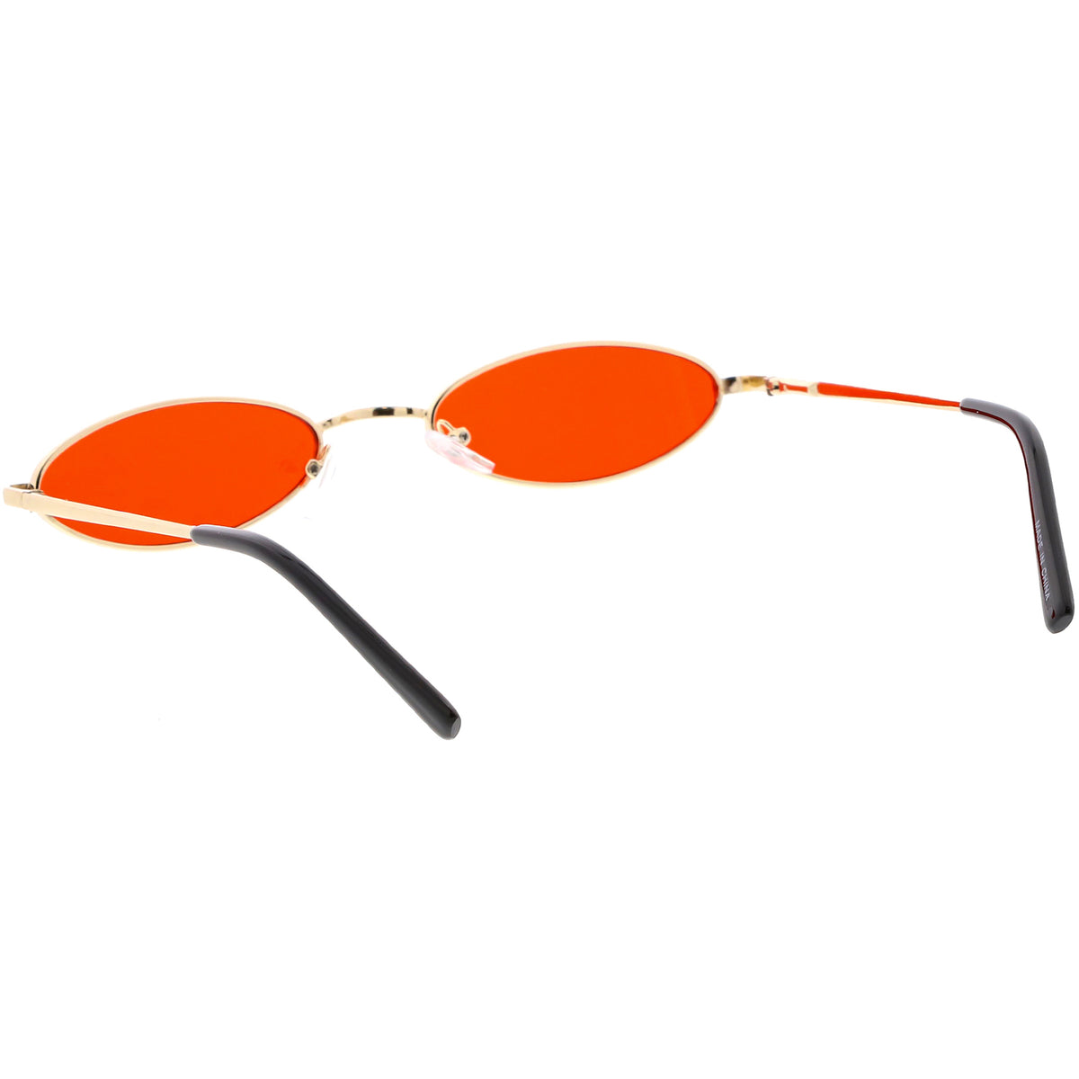 Retro Small Oval Sunglasses Slim Arms Color Tinted Flat Lens 51mm Sunglassla 9482