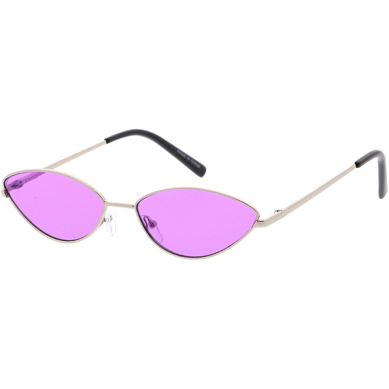 Luminara - Women Fashion Retro Round Cat Eye Sunglasses Black
