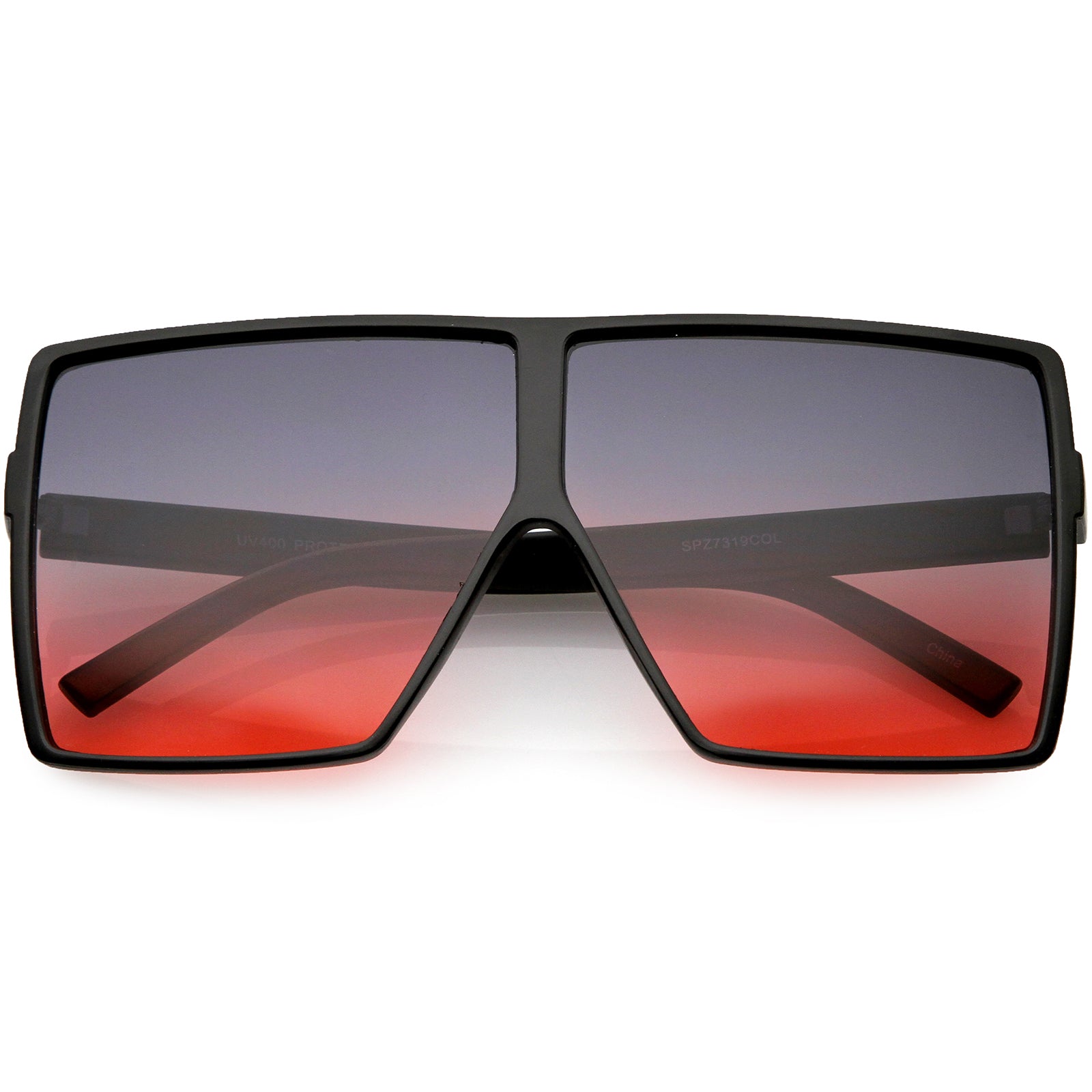Big Large Oversize Square Sunglasses Flat Top Two Tone Lens 70mm - sunglass .la