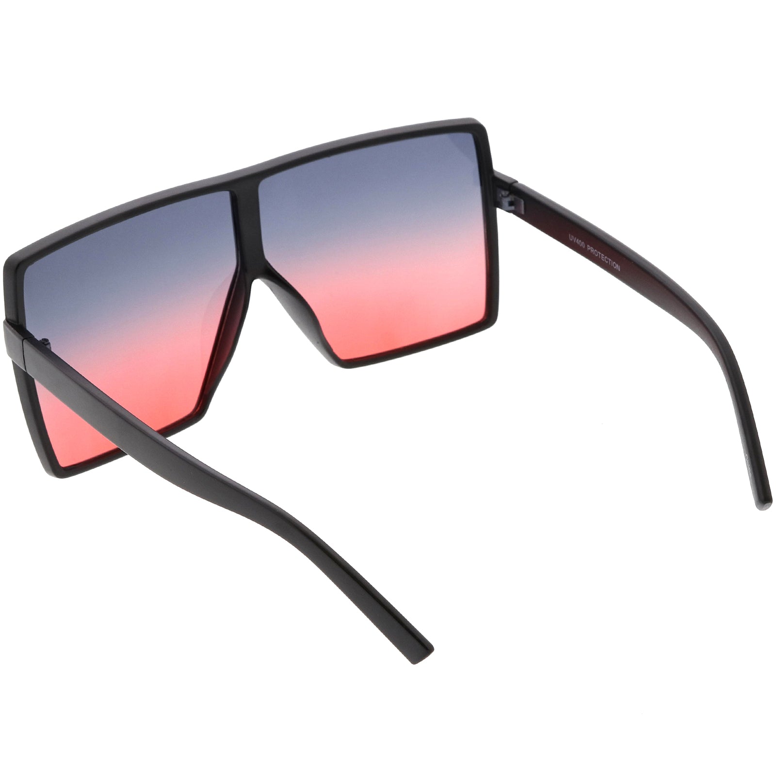 Big Large Oversize Square Sunglasses Flat Top Two Tone Lens 70mm