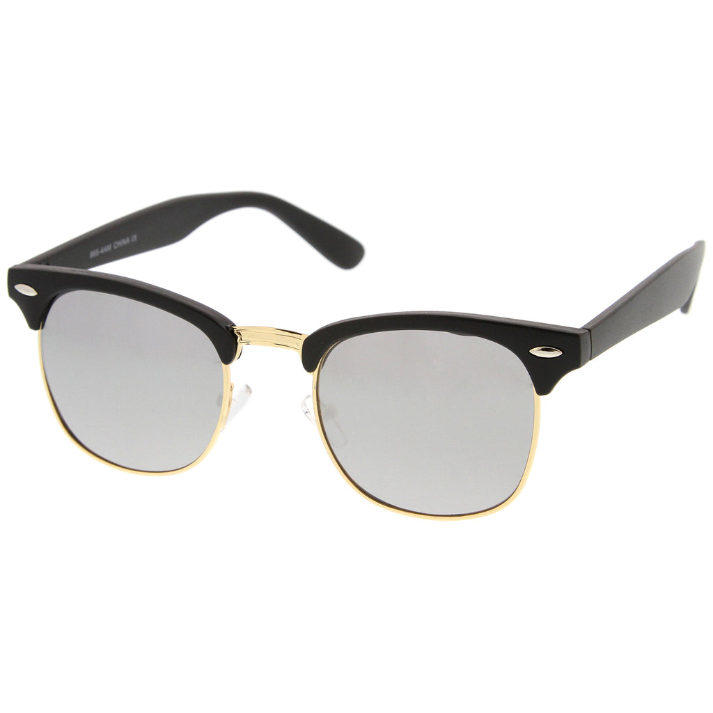 Matte Black Gold / Silver Mirror