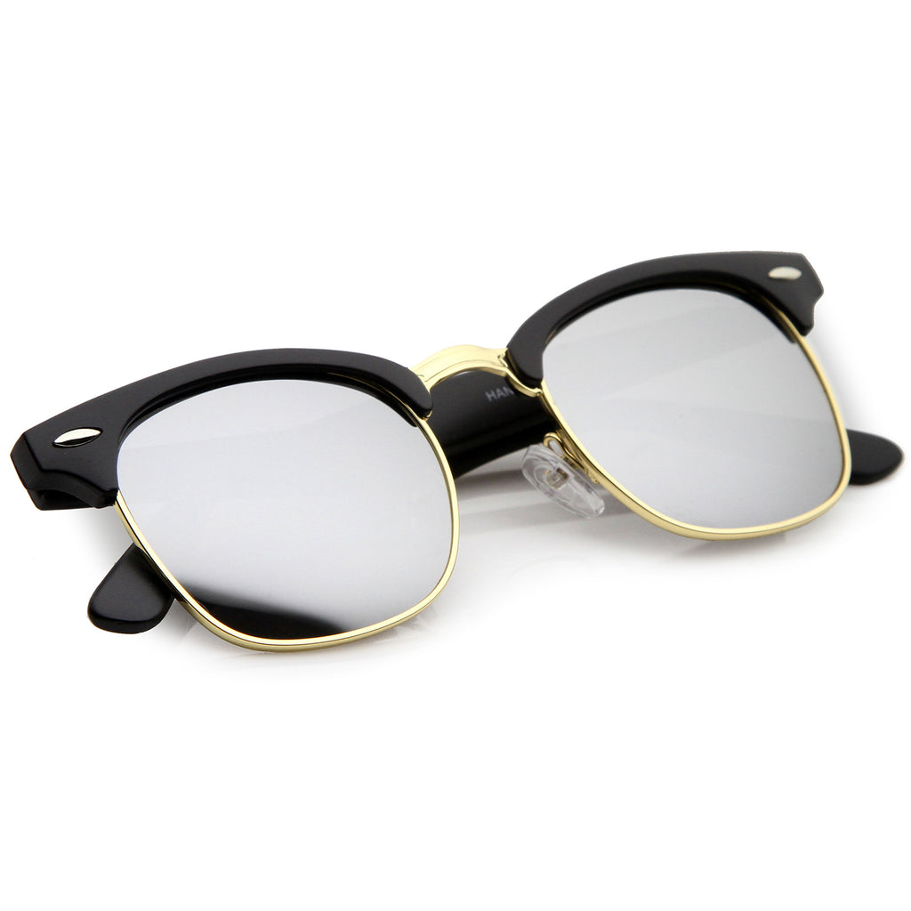 Matte Black Gold / Silver Mirror