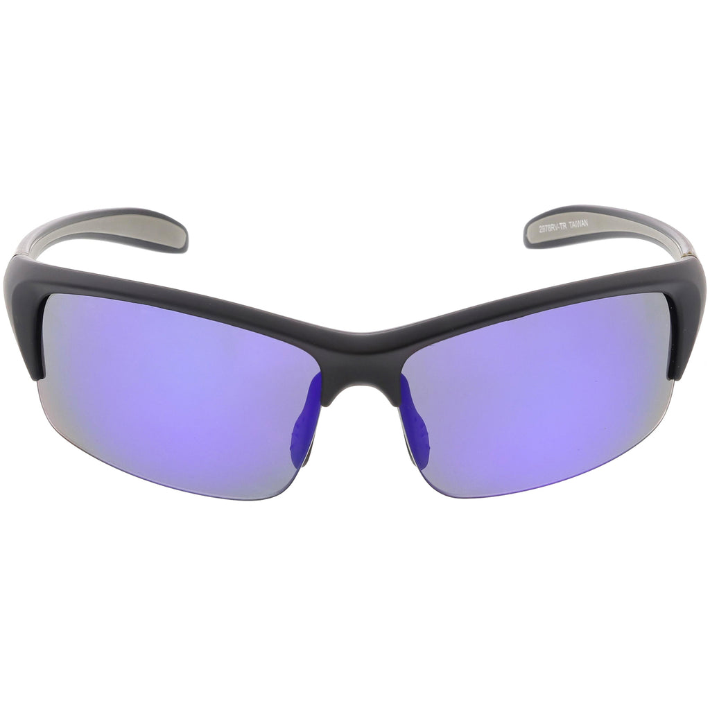 Matte Black / Blue Mirror