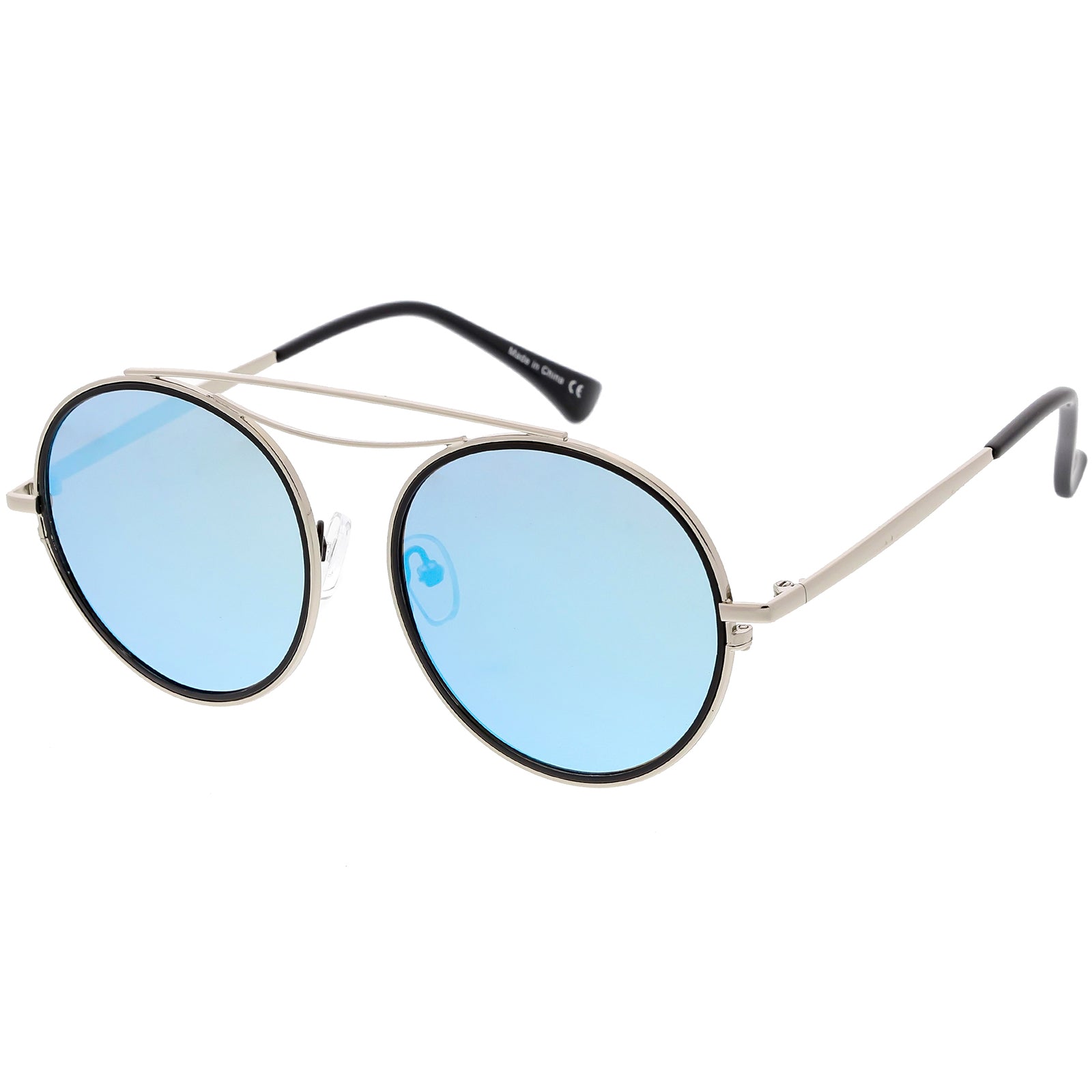 Silver / Blue Mirror