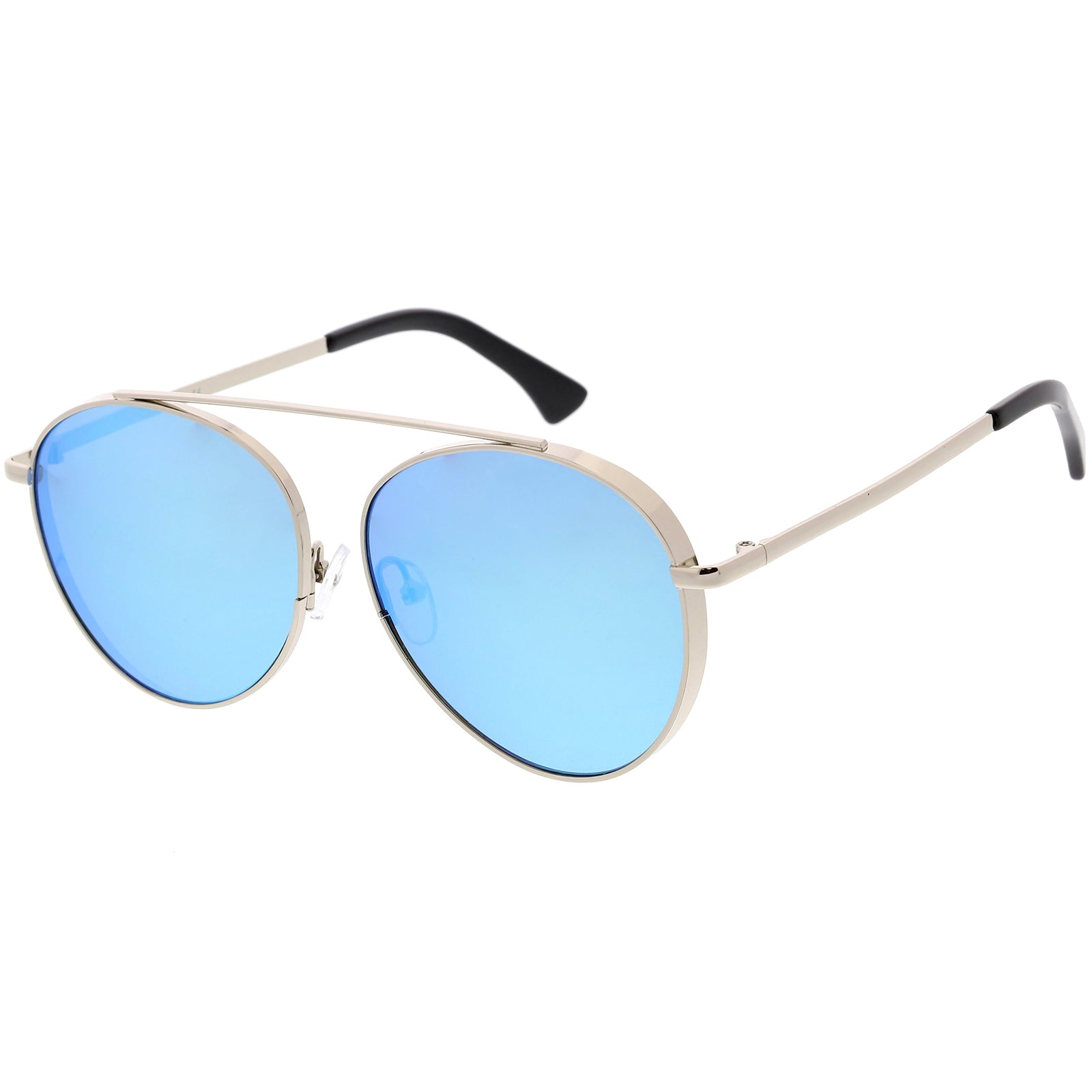 Silver / Blue Mirror