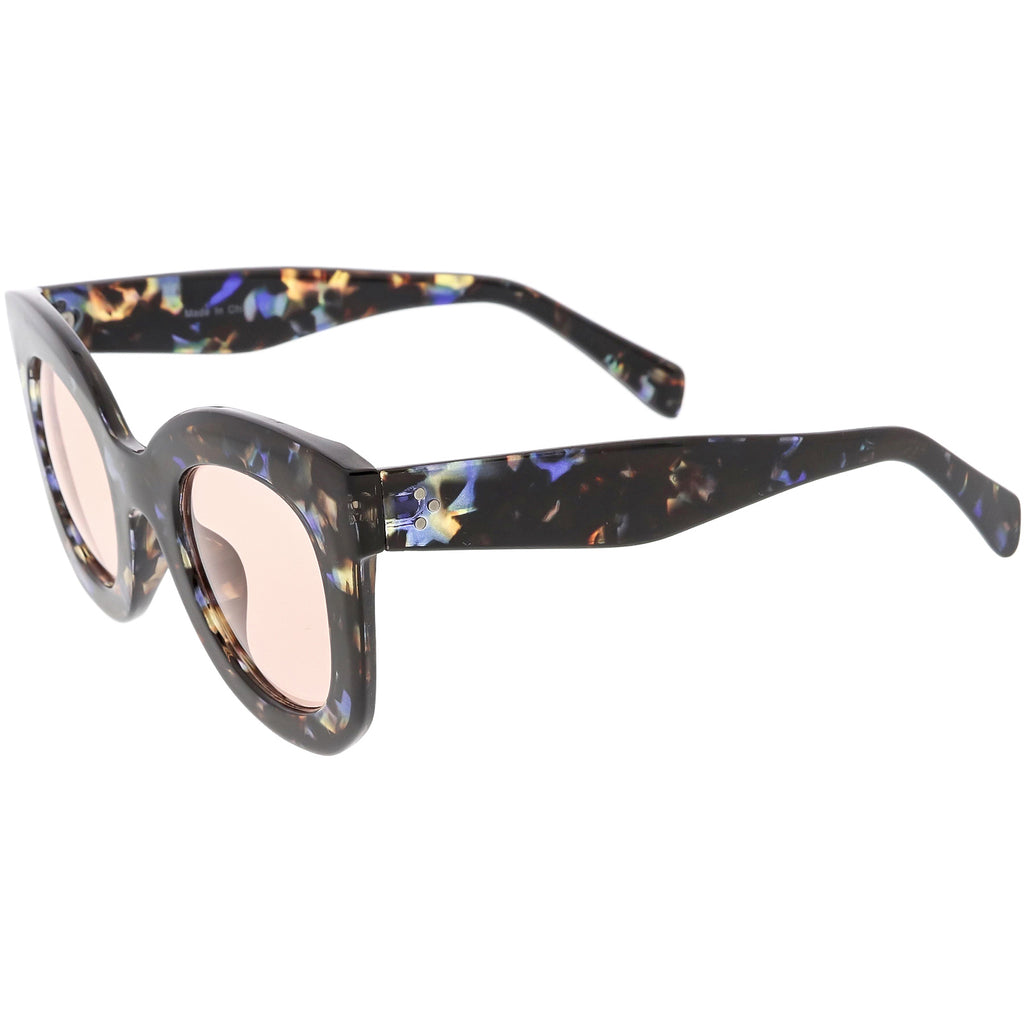 Blue Brown Marble / Pink