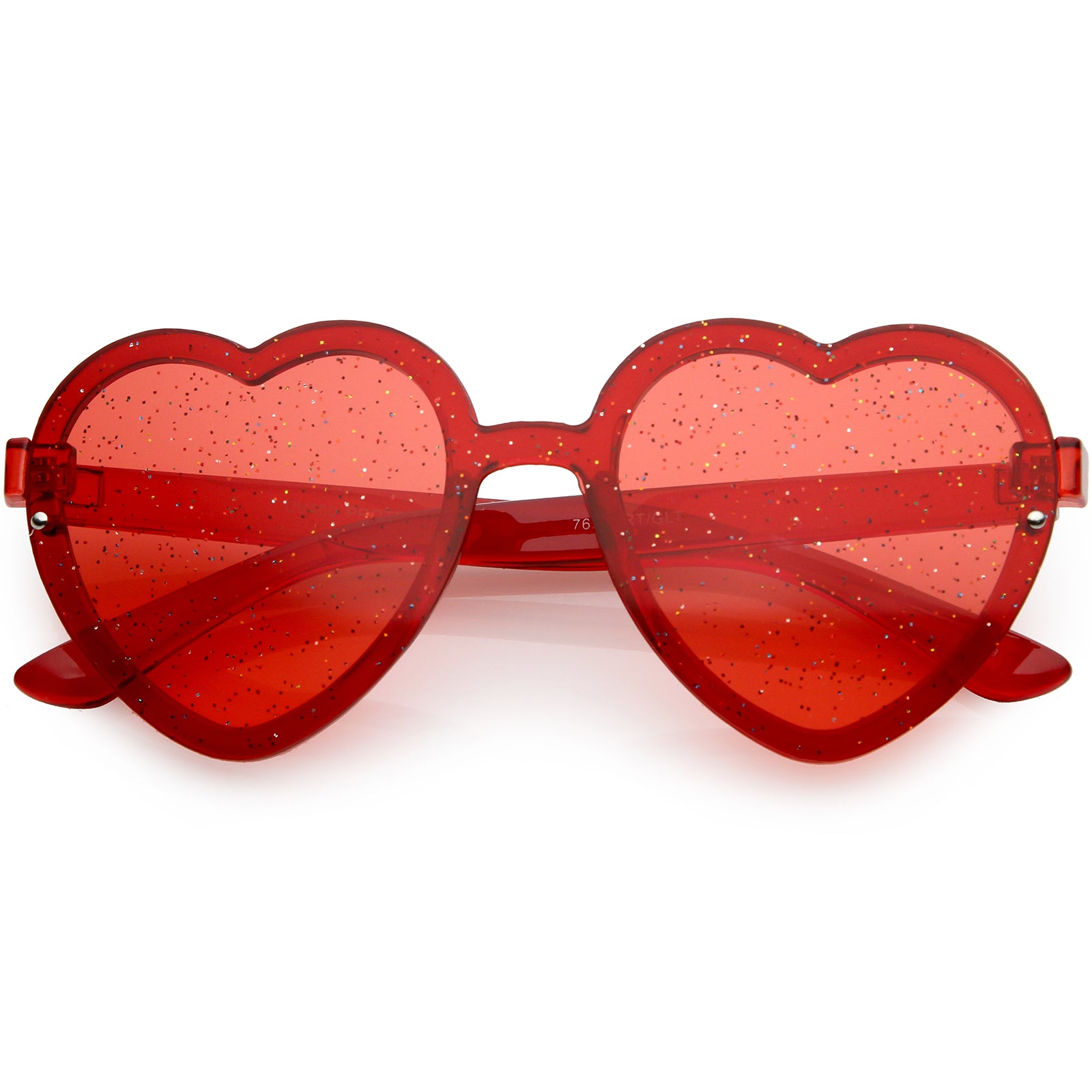 Red lens heart hot sale sunglasses