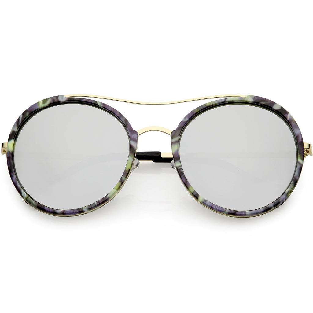 Purple Green / Silver Mirror
