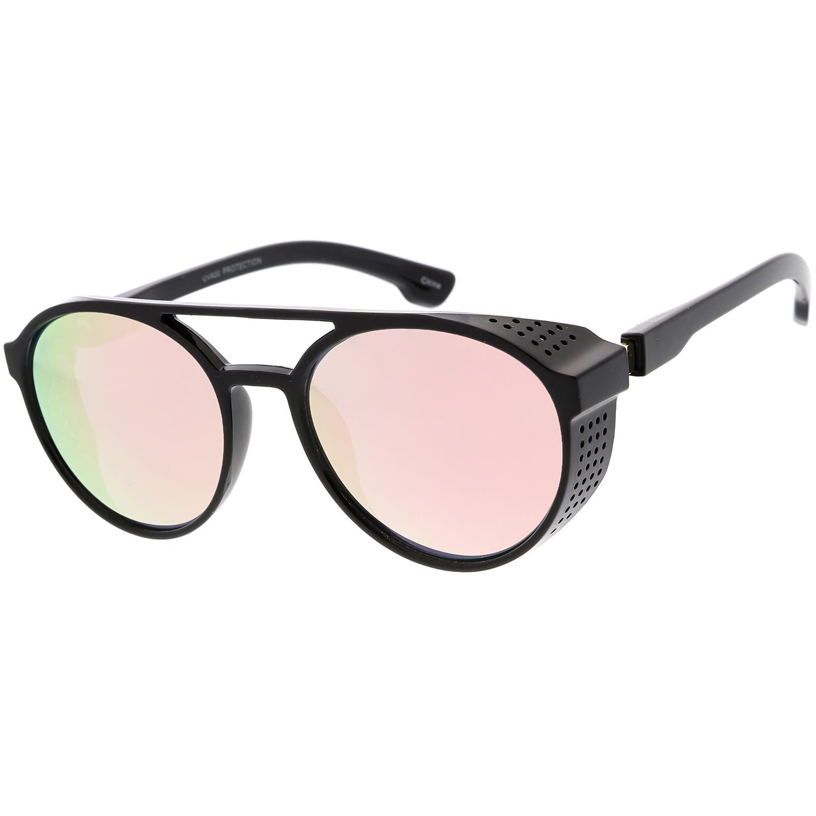 Shiny Black / Pink Mirror