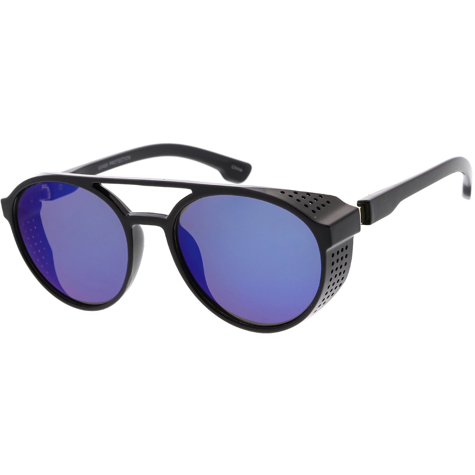 Shiny Black / Blue Mirror