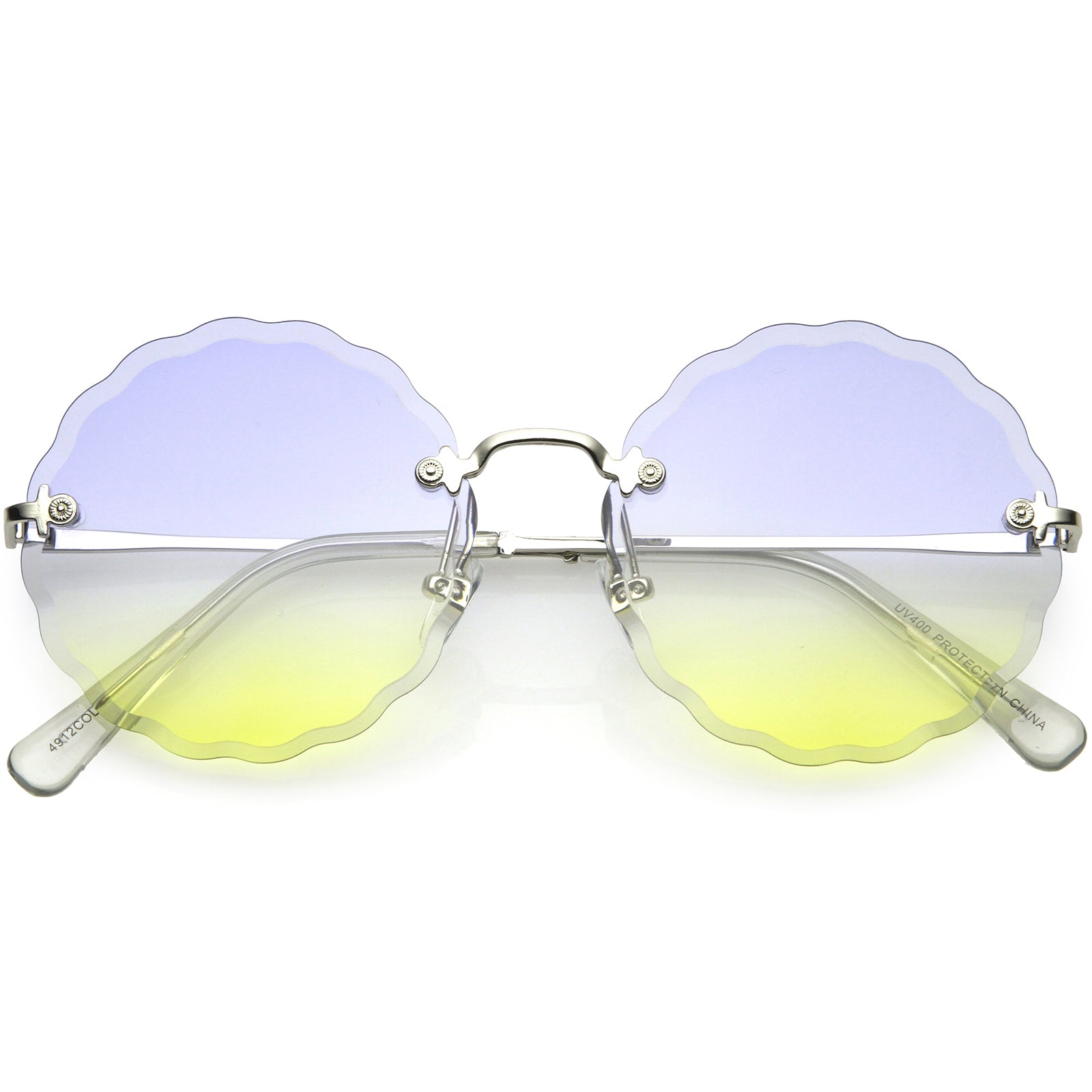 Silver / Blue Yellow Fade