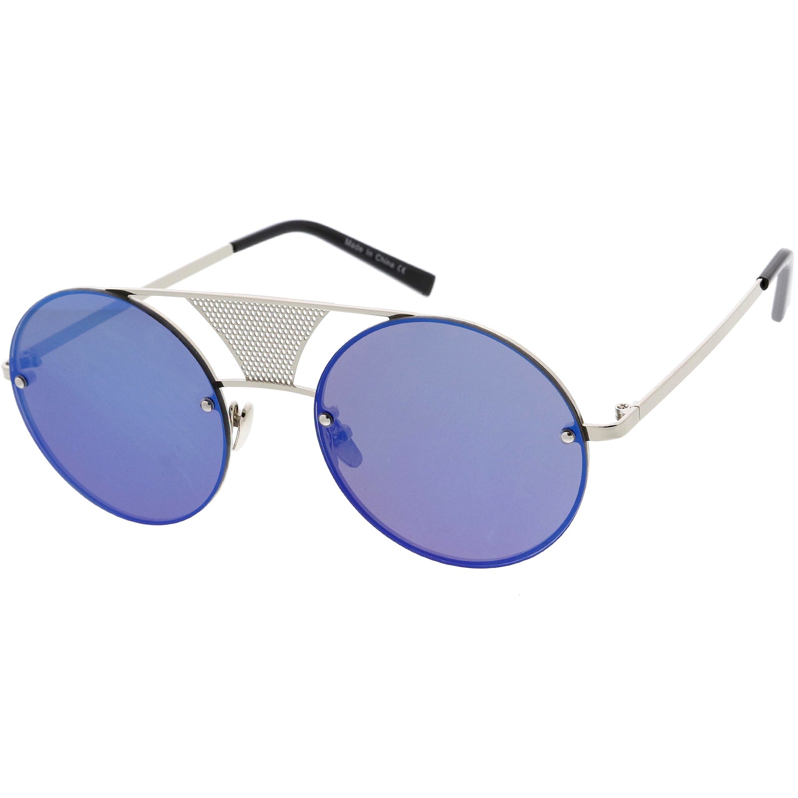 Silver / Blue Mirror