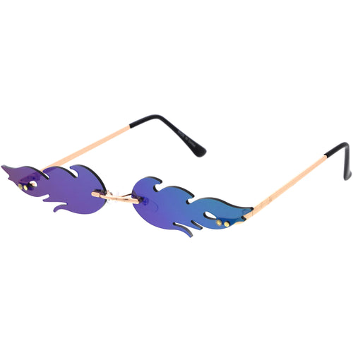Gold / Blue Mirror
