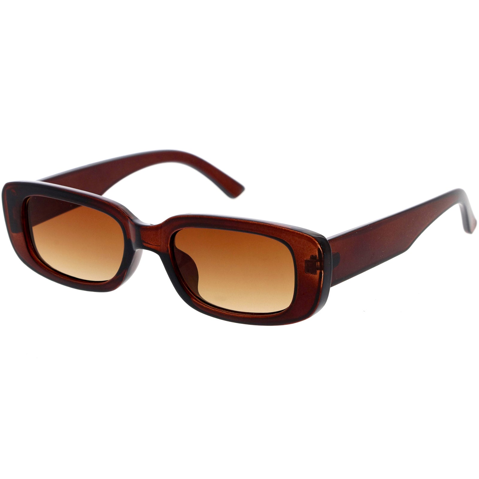 Chunky Retro Modern Rectangle Square Sunglasses 50mm 