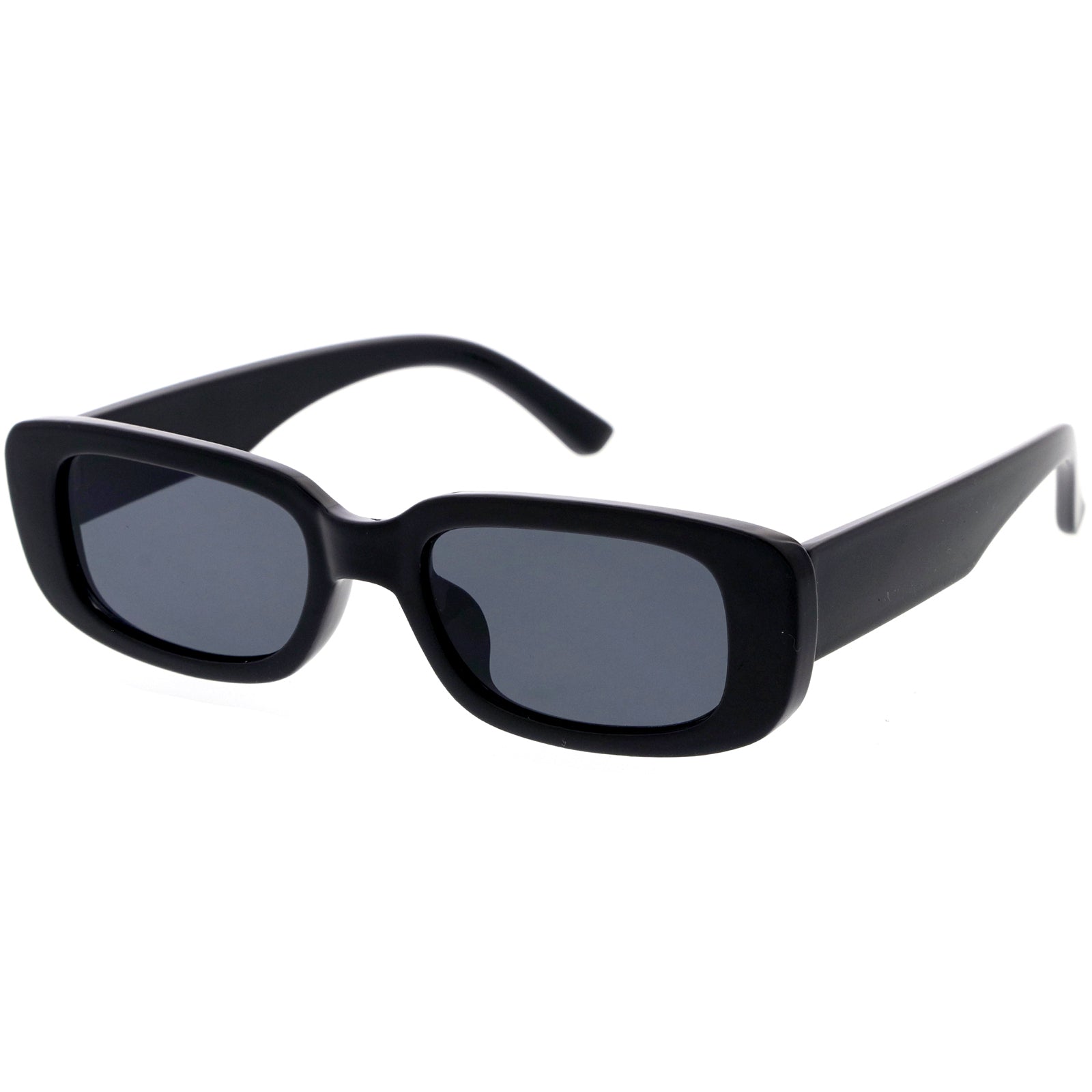Extra Large Fit Black Retro Square Rectangular Wide Frame Sunglasses Spring  Hinge for Men Women 153MM - C01950NQXAQ