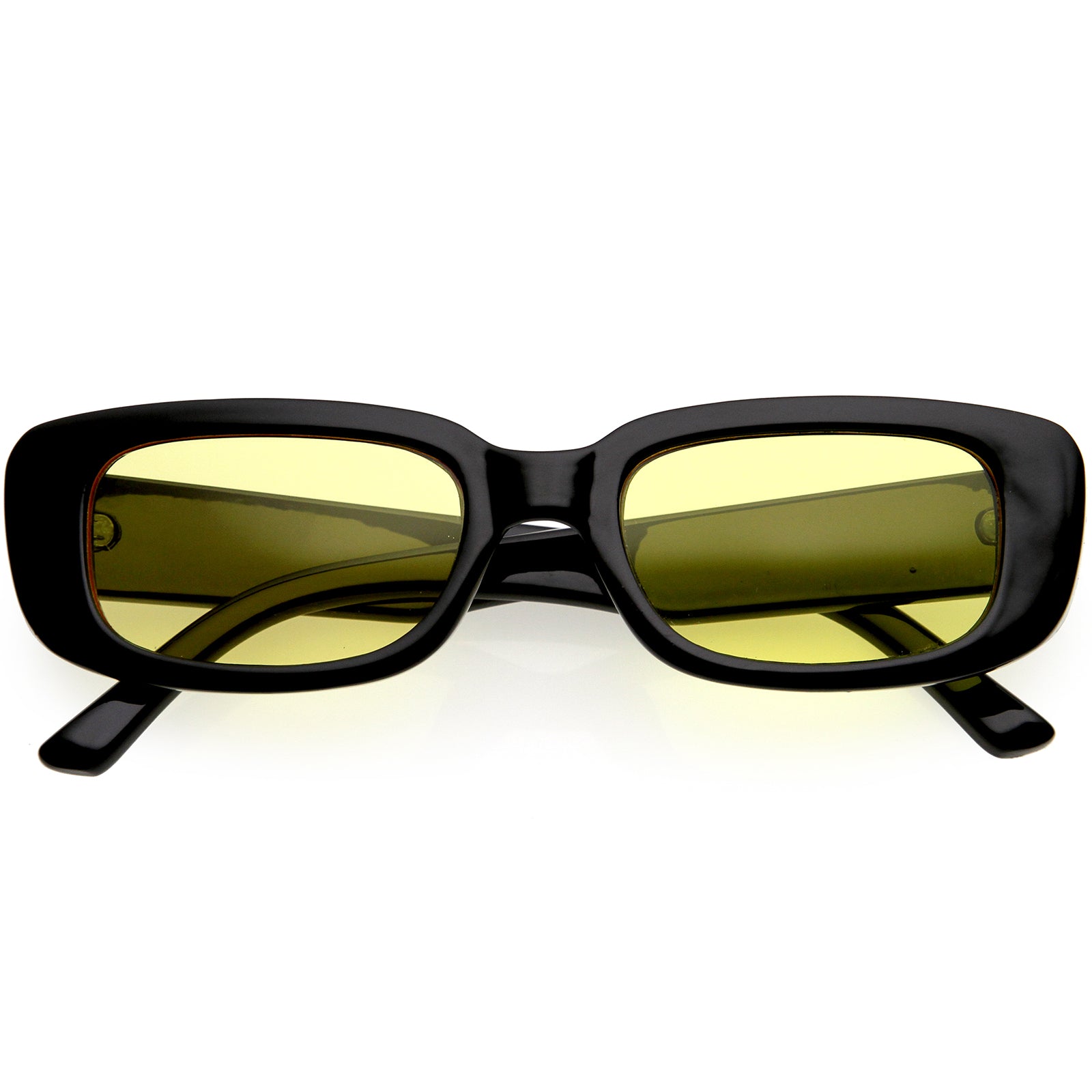 The Perfect Sunglasses | Black Frames with Yellow Lenses | Unisex Rect |  Perfect sunglasses, Sunglasses, Black frame