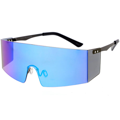 Gunmetal / Blue Mirror