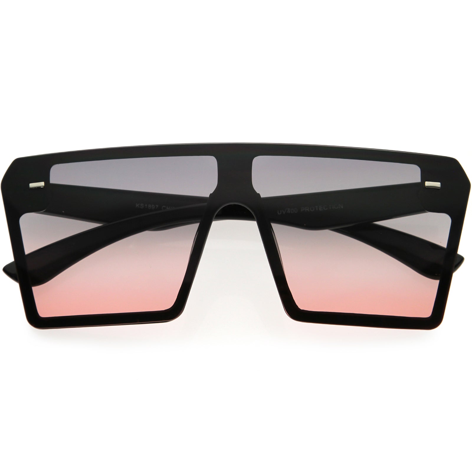 Oversized Sunglasses with V Middle Cut and UV400