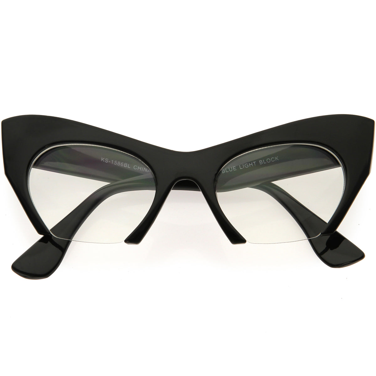 Modern Cat Eye Buttom Cut Blue Light Filter Glasses 50mm - sunglass.la