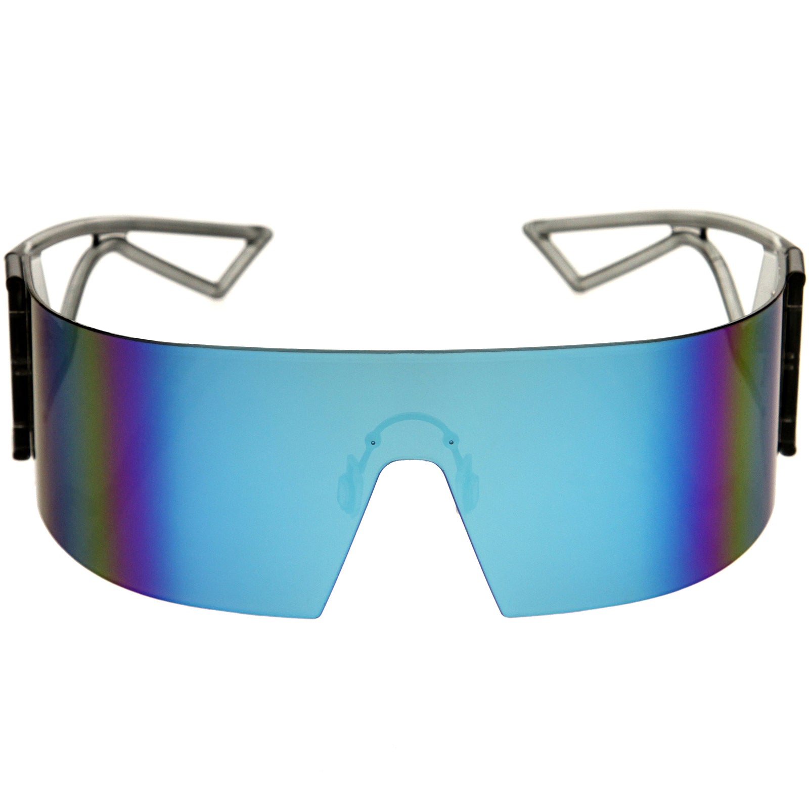 Retro 80s Futuristic Cyclops Cyberpunk Visor Sunglasses 95mm