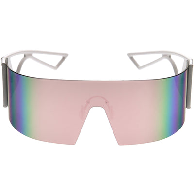 Futuristic Sunglasses Party Rave Costume Cosplay Wrap Visor Glasses Eyewear  | eBay