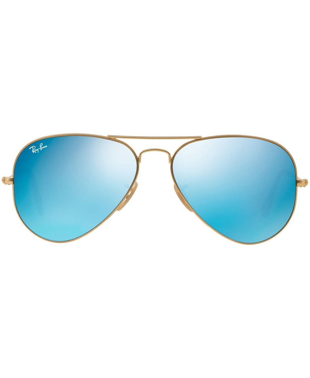 Ray-Ban - ORIGINAL AVIATOR MIRRORED Sunglasses, RB3025 58 (GOLD MATTE/BLUE MIRROR)